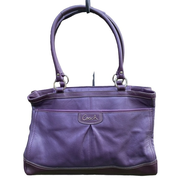 Coach  Plum Leather C1461-Z33008 Satchel - Picture 1 of 16